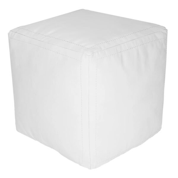 Moroccan Contemporary Leather Pouf, LaNeige